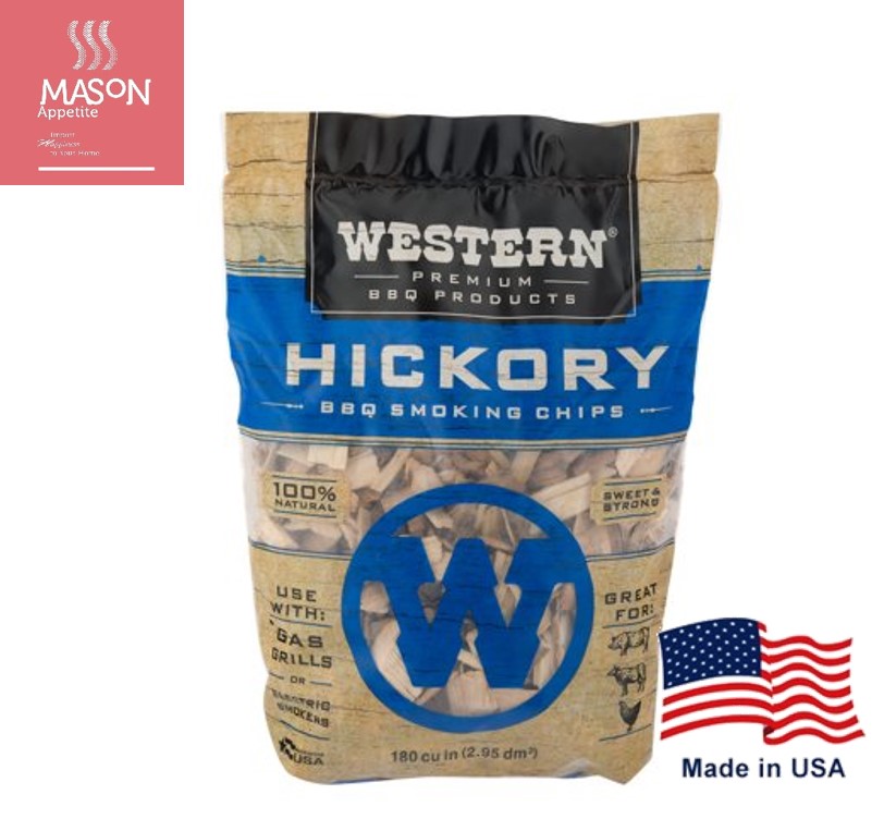 Western, Hickory Chips / เศษไม้หอมรมควันกลิ่นฮิคกอรี่