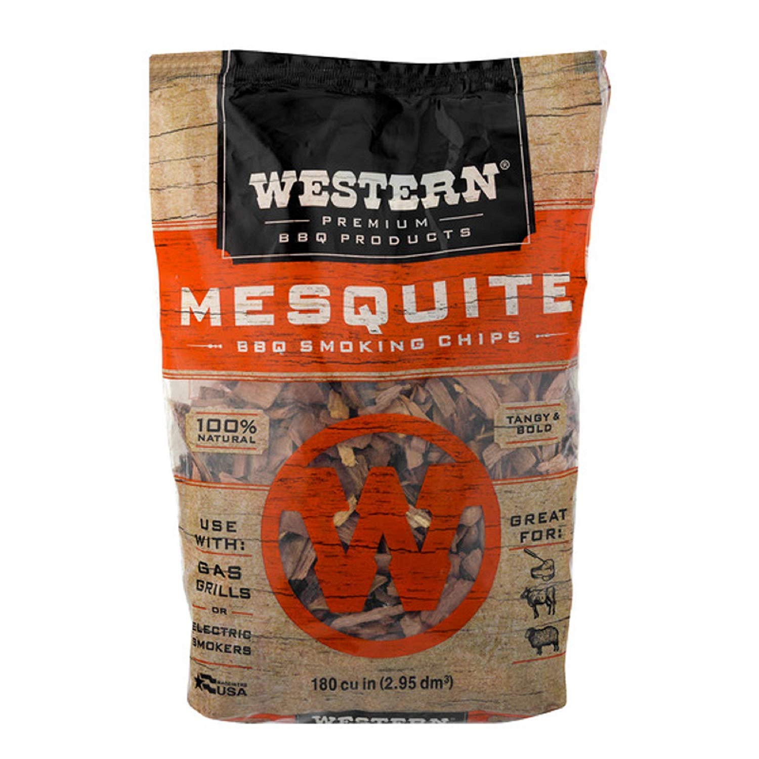 Western, Mesquite Chips / เศษไม้หอมรมควันเวสเทิร์นกลิ่นเมสไควท์ (78074)